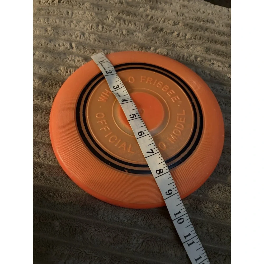 VINTAGE WHAM-O 1966 OFFICIAL PRO MODEL ORANGE BLACK FRISBEE FLYING DISC 9 3/8